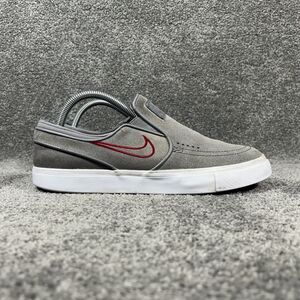 Nike SB Zoom Janoski 833564-006 Mens Size 9 Gray Suede Slip On Skate Shoes Used